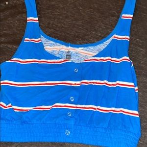 Crop top button down